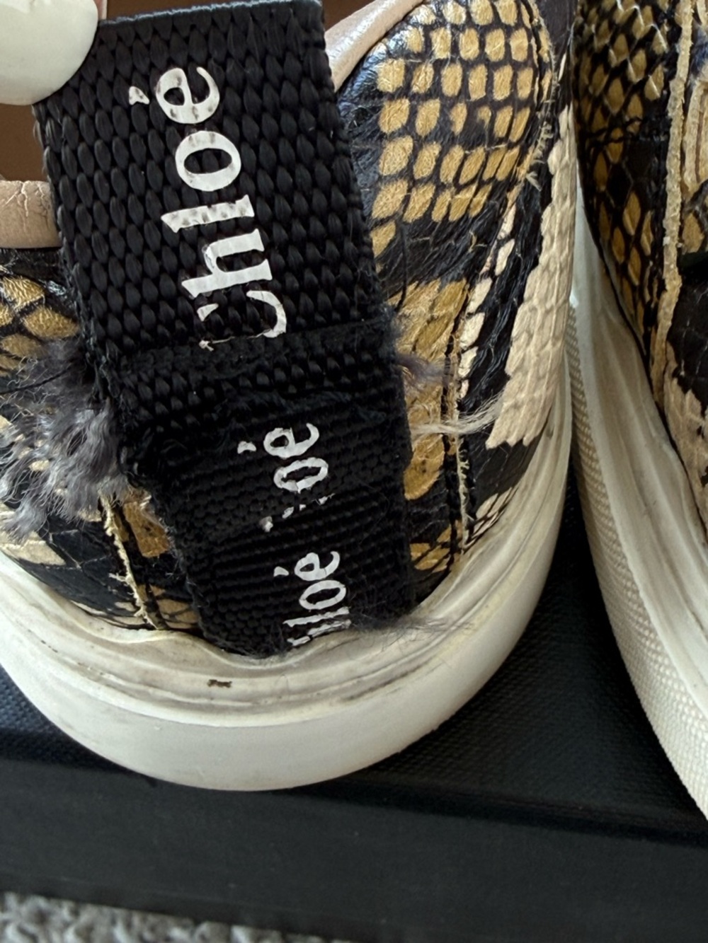 Chloe’ Python Print Sneakers - Picture 5 of 7